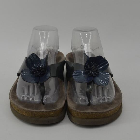 Mephisto Wms Euro 39 US 9 Sandal Blue Floral Thong Sandal - Picture 2 of 16